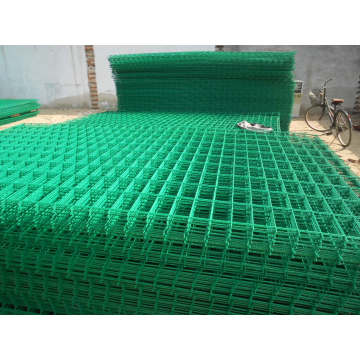 Покрынная PVC сваренная панель ячеистой сети защищая сетка площади забора сетка